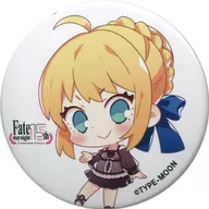 Saber "TYPE-MOON Exhibition Fate/stay night -15 years' journey - Drawing Mini Character Collection metal badge vol. 1"