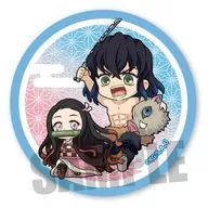 Metal badge' Demon Slayer: Kimetsu no Yaiba' with Inosuke and Neme no Miko and Neme no Miko