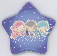 "Shouta Aoi×Little Twin Stars" star-shaped metal badge with Shouta Aoi, Kiki the Cyber Squirrel and Lara (1 row)