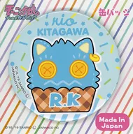 Rio Kitagawa metal badge (Cup Cake / Sea Blue) "Morning Musume x Calvadix"