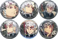 6-Type Set "Demon Slayer: Kimetsu no Yaiba Character Picture Scroll Cafe in ufotable Cafe 4th stage KUJI pulling 44 mm metal badge Uchu Tengen ver."