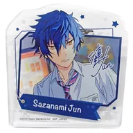 Jun Sazanami Acrylic Badge "Amusement Number One Cafe Ensemble Stars! ～ AUTUMN ☆ 2019 ～ vol. 2" Drink Set Order Privilege