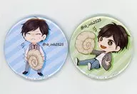 Ribu-In-Fu Icon metal badge 2-Piece Set "Ribing Fossil" Rakuten Books Purchase benefits