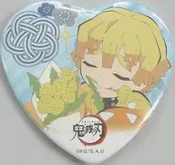 我妻善逸 描き下ろしハート缶バッジ 「鬼滅の刃 ufotable コラボレーションカフェ/コラボダイニング ホワイトデーイベント」