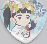 Kanao Tsuyuri Painted Heart metal badge "Demon Slayer: Kimetsu no Yaiba ufotable Collaboration Cafe / Collaboration Dining White Day Event"