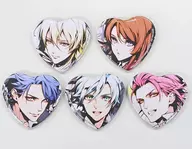 [A La Carte] Set Heart-shaped metal badge 5 Pieces Set 「 Switch Soft Variable Barricade NS Animega x Sofmap Limited Set 」 Included Special