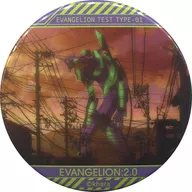 D. First unit (whole body/background sunset) "Neon Genesis Evangelion First unit metal badge collection" EVA STORE TOKYO 01 goods