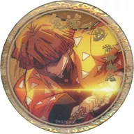 善逸 Agatsuma "Demon Slayer: Kimetsu no Yaiba Character Picture Scroll Cafe in ufotable Cafe" Last scroll hot stamping 56 mm Random metal badge B "