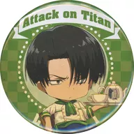 Levi Ackerman Mini Character metal badge "Attack on Titan ×CHARAUM CAFE"