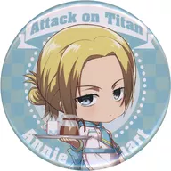 Annie Leonhart Mini Character metal badge 「 Attack on Titan ×CHARAUM CAFE 」