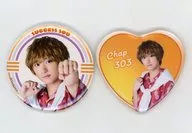 Teihon Kaede Horse (Chap/ 303 Orange) metal badge Set (2 pcs set) "TV Engeki Success so 2 mini" Tereto Honpo. WEB, silkroad store, e + Shop Order Production Limited