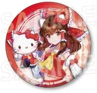 Hakurei Reimu x Hello Kitty 76 mm Holograma pode emblemas "Projeto Toho x Sanrio Charakyats"