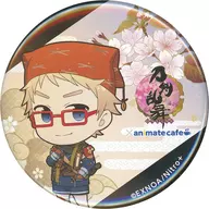 Hakata Toshiro "Tsurugi Ranmai -ONLINE - ×animatecafe Pole Trading metal badge Pole ver."