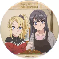 G. Sakurajima Asaginu & Toyohama no Doka metal badge "KUJI Hikido Rascal Does Not Dream of Bunny Girl Senpai Happy birthday Sakurajima Asaginu! Online KUJI" D-7 Prize