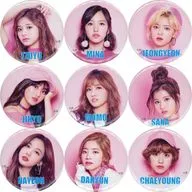 TWICE (pink) "#TWICE" reprinted design metal badge all member set (9-piece set) "CD #TWICE3 First Press Limited Edition A" enclosed special bonus