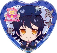 Suzu Kurokawa "Pretty Series 10th Anniversary × Prism Stone Cafe 4th Ringmer Lee in PriPara Heart-shaped metal badge (Mini Character Illustration)"