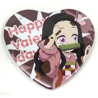 Nezuko Kamado Heart-shaped metal badge "Kimetsu no Yaiba Ufotable Cafe / Machi ★ Asobi CAFE Valentine Event 2021"