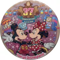 Mickey & Miny metal badge 「 Tokyo Disneyland 37 th anniversary 」 Tokyo Disneyland Only