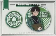 Osamu Mikumo (Upper Body) metal badge Set (2-piece Set) "WORLD TRIGGER KUJI Mate" C-8 Prize