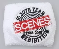 B'z Wrist Band (White) "B'z 30th Year Exhibition" SCENES "1988-2018" Gacha Gacha Prize
