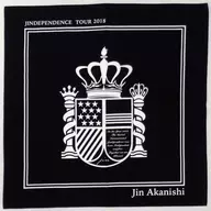 赤西仁印花大手帕(黑色)"JIN AKANISHI"JINDEPENDENCE"TOUR 2018>