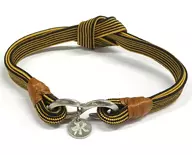 Iga kumihimo Bracelet (Black x Brown) "How about Wednesday?"