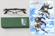 [レンズ度無し] エルヴィン＆リヴァイモデル コラボ眼鏡 「ヤブシタ×進撃の巨人」