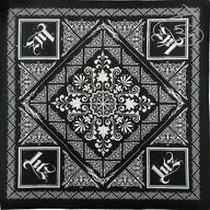 [单品]luz带亲笔签名印花大手帕Labyrinth black.ver
