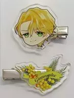 Ginnosuke Sumikawa Acrylic Hair Clip Set "Maru KUJI Hanamiru Otoko to" Middle blessing 02