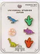 ティラノサウルス＆トリケラトプス＆ブラキオサウルス ピアスセット(6個) 「ジュラシック・ワールド」 ユニバーサル・スタジオ・ジャパン限定