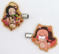竈門禰豆子 クッキー風ヘアクリップ 「鬼滅の刃×ufotable Cafe×マチ★アソビCAFE バレンタイン＆ホワイトデーイベント2025 後期」
