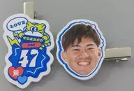 Takuma Kirashiki #47 (the hanshin tigers) TORACO DAY Acrylic Hair Clip 2-Piece Set T-SHOP Limited