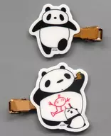 (1)らくがき アクリルヘアクリップ 「パンダコパンダ」