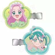 B.花海ことは＆ひすい(甘味処ver.) 描き下ろし アクリルヘアクリップ 「魔法つかいプリキュア!!～MIRAI DAYS～」