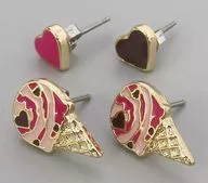 アイスクリーム ピアスセット ピンク 「サーティワン アイスクリーム×Afternoon Tea LIVING」