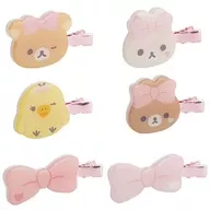 全6種セット 「リラックマ Makeup Rilakkumaテーマ ヘアクリップ」