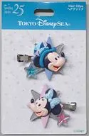 ミッキーマウス＆ミニーマウス ヘアクリップセット(2個セット) 「東京ディズニーシー25周年 “スパークリング・ジュビリー”」 東京ディズニーシー限定
