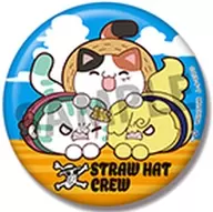 "MEGA CAT PROJECT ONE PIECE Nyan Peace Nyan! metal badge Collection" by Ruffy & Zorro & Sanji