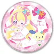 Hana × Usahana "Aikatsu! series × Sanrio Character Stars holograma metal badge (65 mm) 02. Mini Character Illustration".