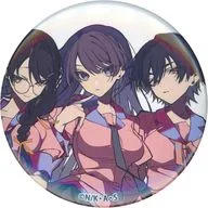 Hanekawa Tsubasa & Senjogahara Hitagi & Kamihara Surruga "Series X Mochizuki Kei POPUP SHOP in Loft Trading metal badge"