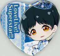 Hazuki Koi "Love Live! Superstar! Fair in Gamers Heart Shape metal badge 06 / Snow Dome Ver. (Mini Character Illustrated)"