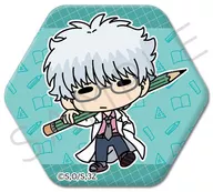 A.坂田銀八 六角形缶バッジ(mochochoシリーズ) 「3年Z組銀八先生」