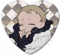 E (Ul Derrico) heart-shaped metal badge "デリコズ Nursery"