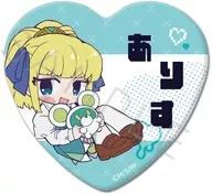 F. 金賀 Alice Heart-shaped metal badge' Pueru wa Kawaii Slime'