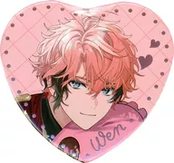 Wen Akagi "Virtual YouTuber Niji-san Melty Valentine random heart shaped metal badge"