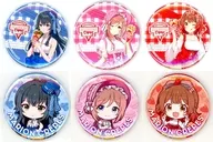 全6種セット 「学園アイドルマスター×マリオンクレープ 缶バッジ 03/クレープ風ドレスver.(描き下ろし＆ミニキャライラスト)」