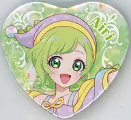三ツ葉アイリ ハート缶バッジ 「DMMスクラッチ! アニメ ひみつのアイプリ スクラッチ」 E-7賞