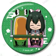 蛙吹梅雨 「僕のヒーローアカデミア in 浅草花やしき トレーディング ちびキャラ アトラクションver. グリッター缶バッジ」