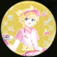 鏡音レン(名前あり) 「VOCALOID 初音ミク 桜ミク×ROUND1 描き下ろし アメリカンダイナーver. Art by ふーみ トレーディンググリッター缶バッジ」
