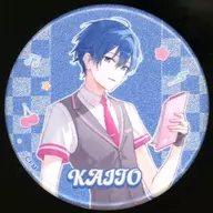 KAITO(名前あり) 「VOCALOID 初音ミク 桜ミク×ROUND1 描き下ろし アメリカンダイナーver. Art by ふーみ トレーディンググリッター缶バッジ」